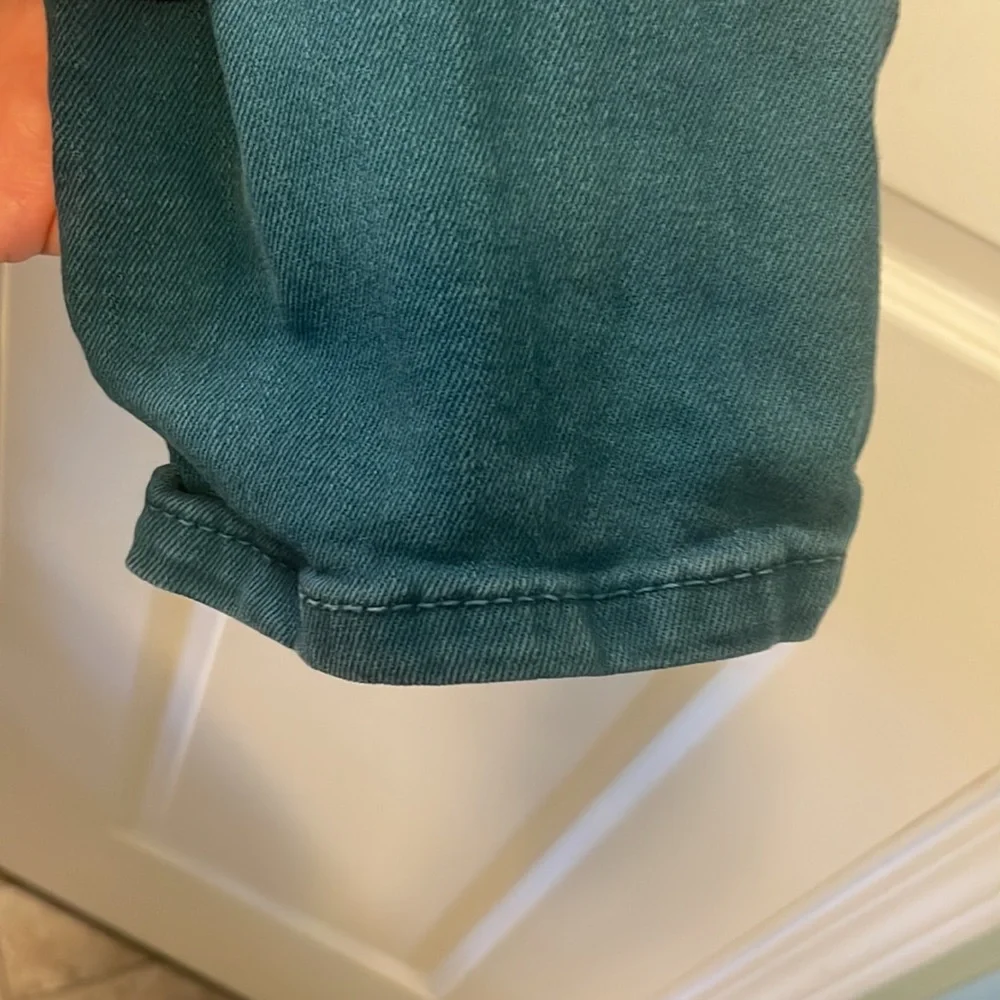 Union bay blueish green jeans size 38P cotton spandex mix LNC petite person - Picture 9 of 10